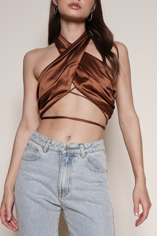 Sun Struck Satin Top - Final Sale