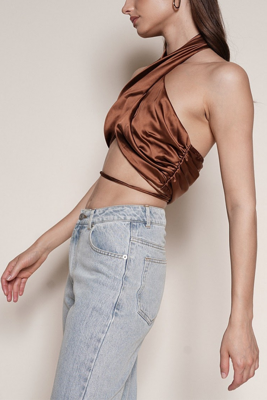 Sun Struck Satin Top - Final Sale